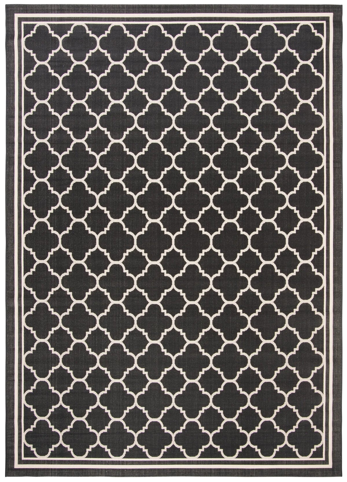 Safavieh Courtyard 10'-0" x 14'-0" Rug in Black / Beige