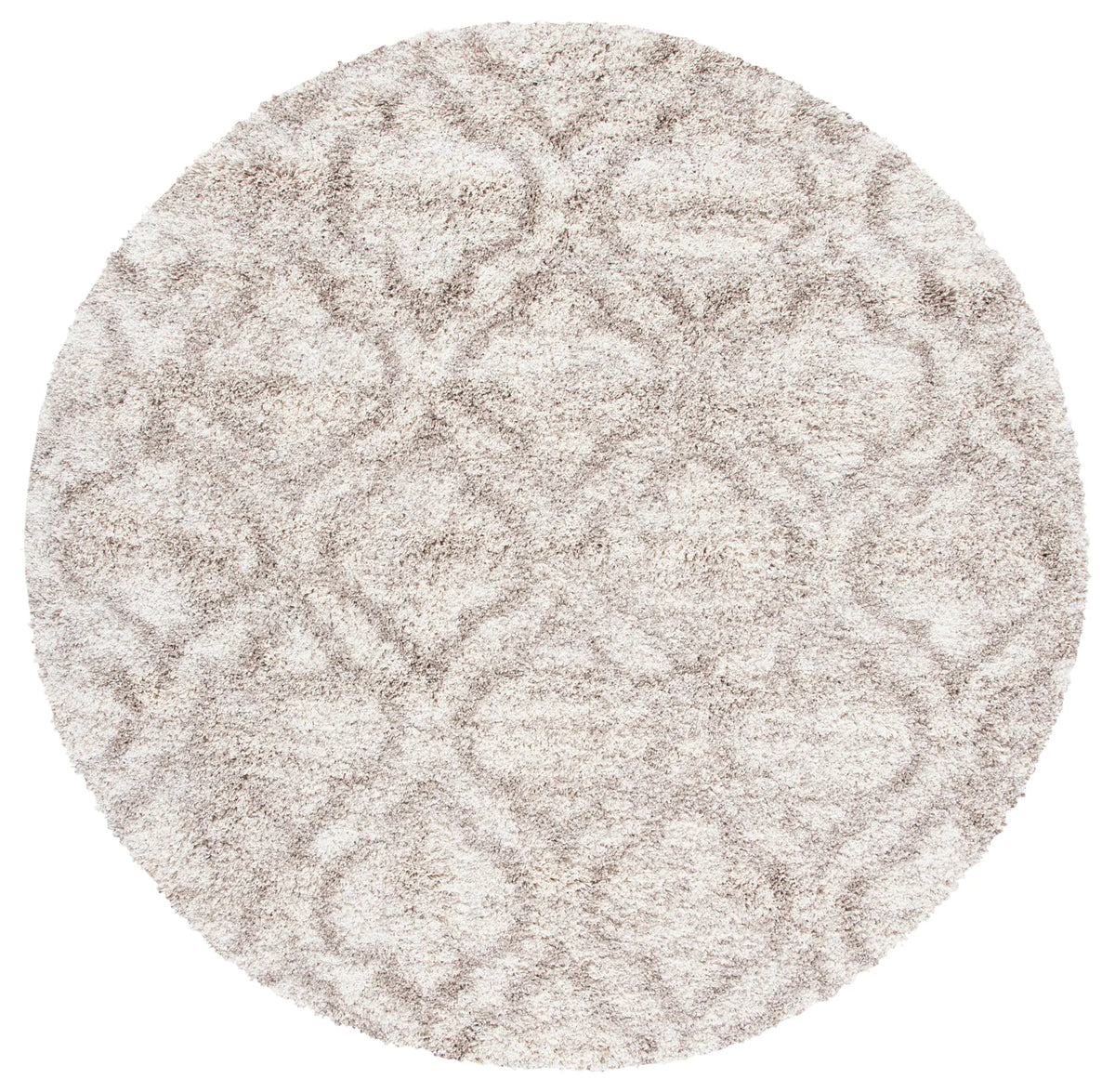 Safavieh Hudson Shag 7'-0" x 7'-0" Rug in Multi Ivory / Beige
