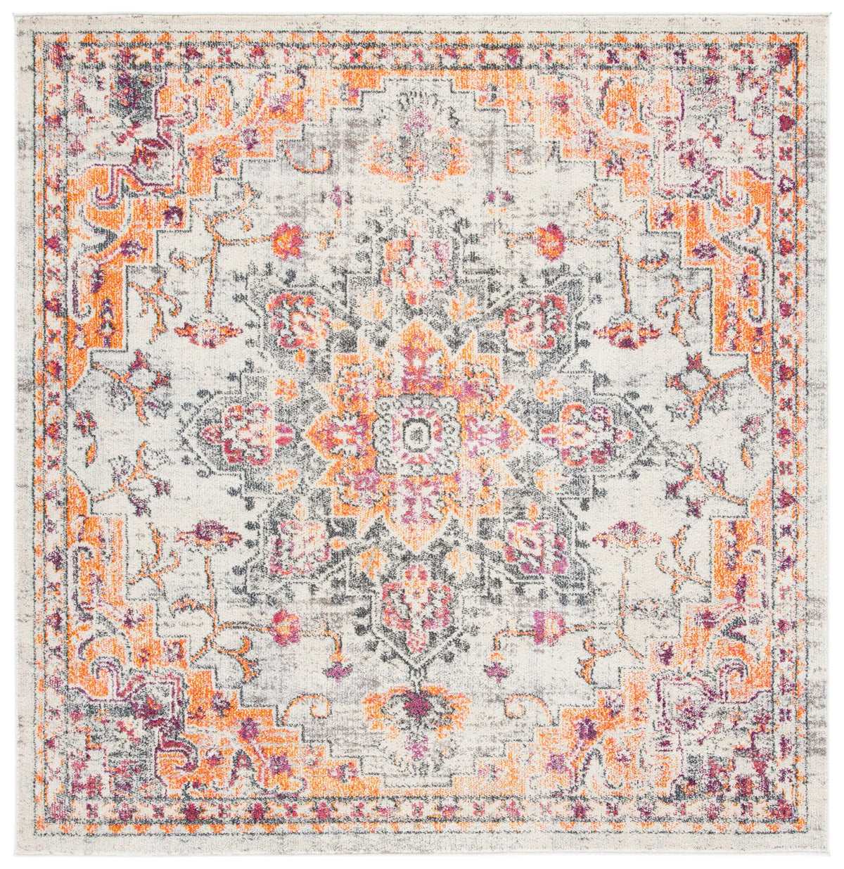 Safavieh Madison 6'-7" x 6'-7" Rug in Beige / Orange