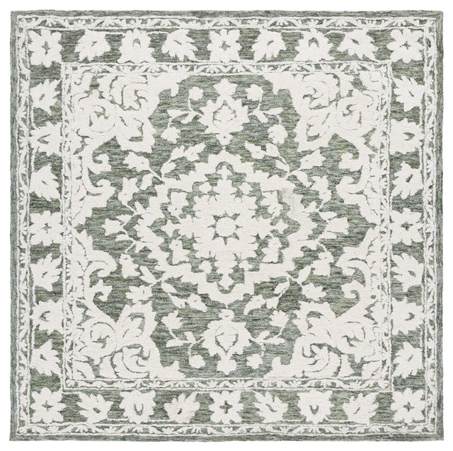 Safavieh Marquee 6'-0" x 6'-0" Rug in Green / Ivory