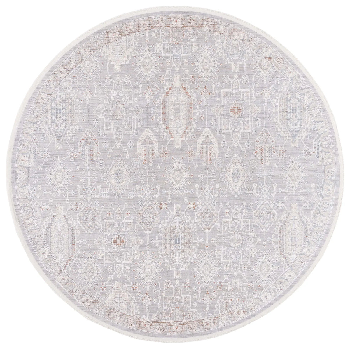 Safavieh Marmara 6'-7" x 6'-7" Rug in Grey / Blue Rust