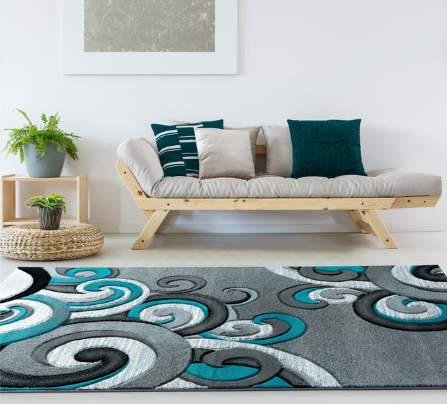 United Weavers Bristol Rhiannon Turquoise (2050-11369) Rugs