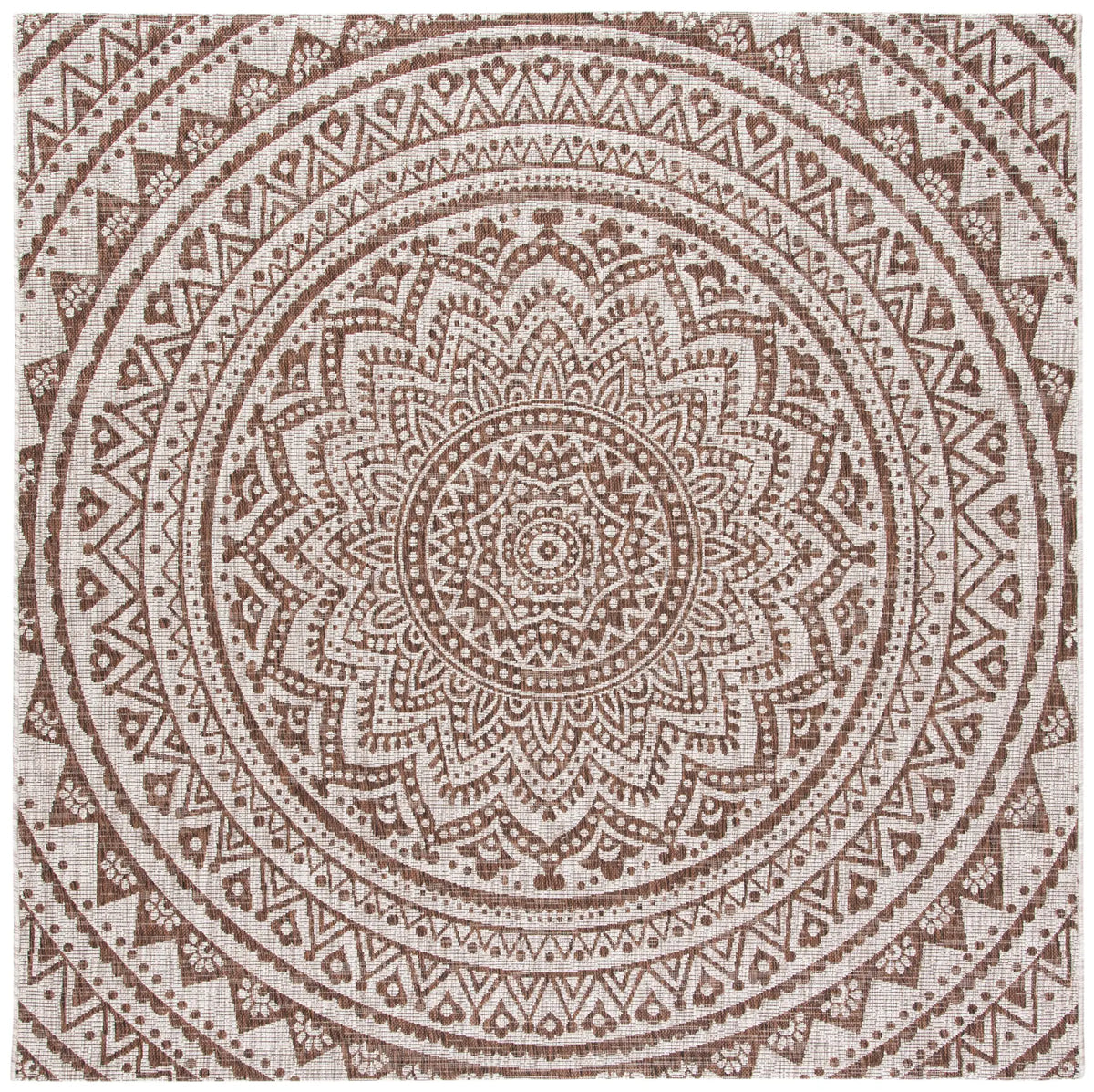 Safavieh Courtyard 6'-7" x 6'-7" Rug in Light Beige / Light Brown