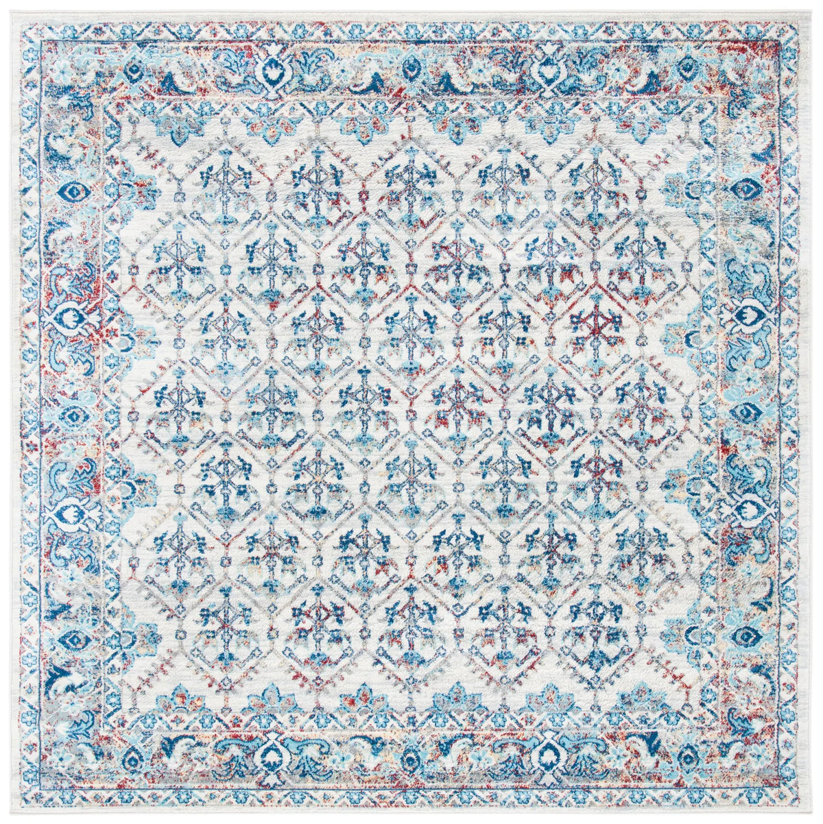 Safavieh Brentwood 6'-7" x 6'-7" Rug in Ivory / Blue