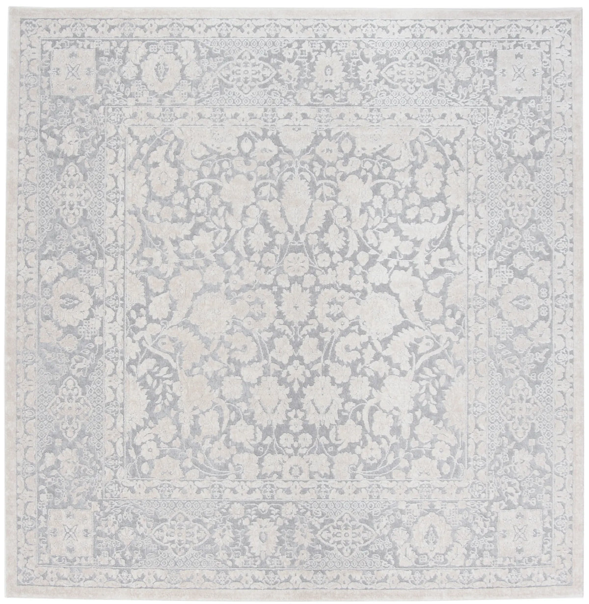 Safavieh Reflection 6'-7" x 6'-7" Rug in Light Grey / Cream
