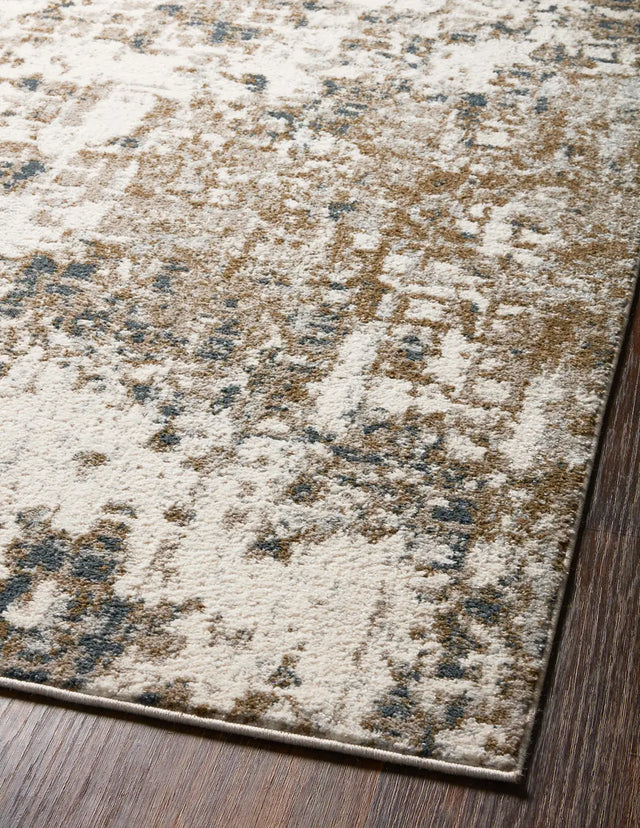 Loloi Spirit Spi-01 Pewter/Olive Rugs - angled corner on wood