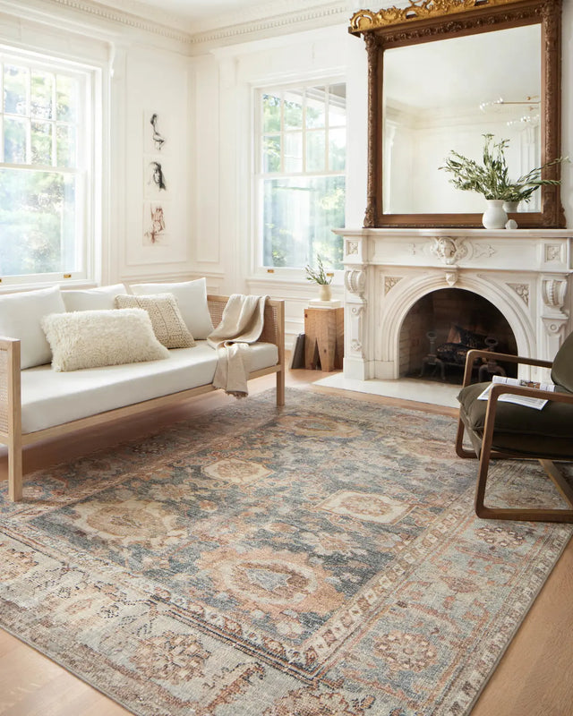 Loloi Margot Mat-03 Ocean/Spice Rugs - room scene 1