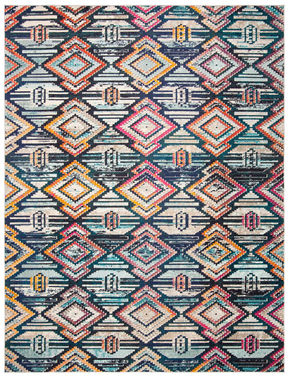 Safavieh Madison 10'-0" x 14'-0" Rug in Black / Orange