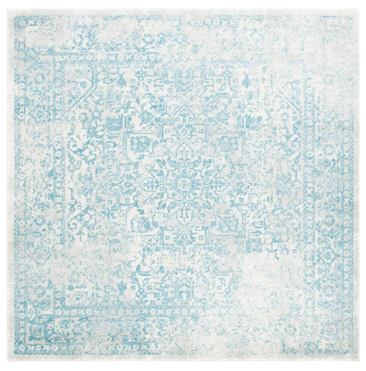 Safavieh Evoke 6'-7" x 6'-7" Rug in Ivory / Aqua