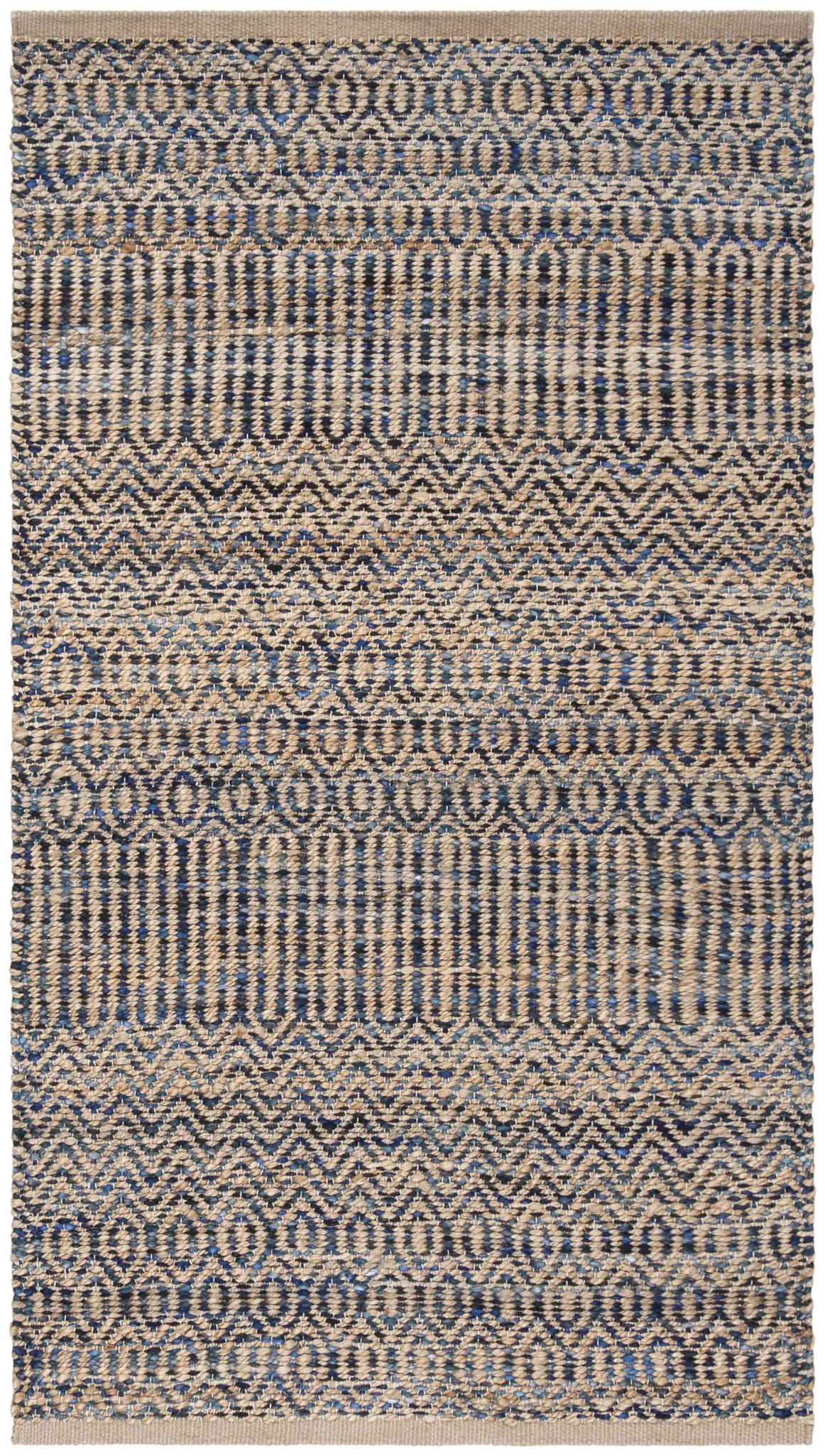 Safavieh Cape Cod 3'-0" x 5'-0" Rug in Navy / Natural