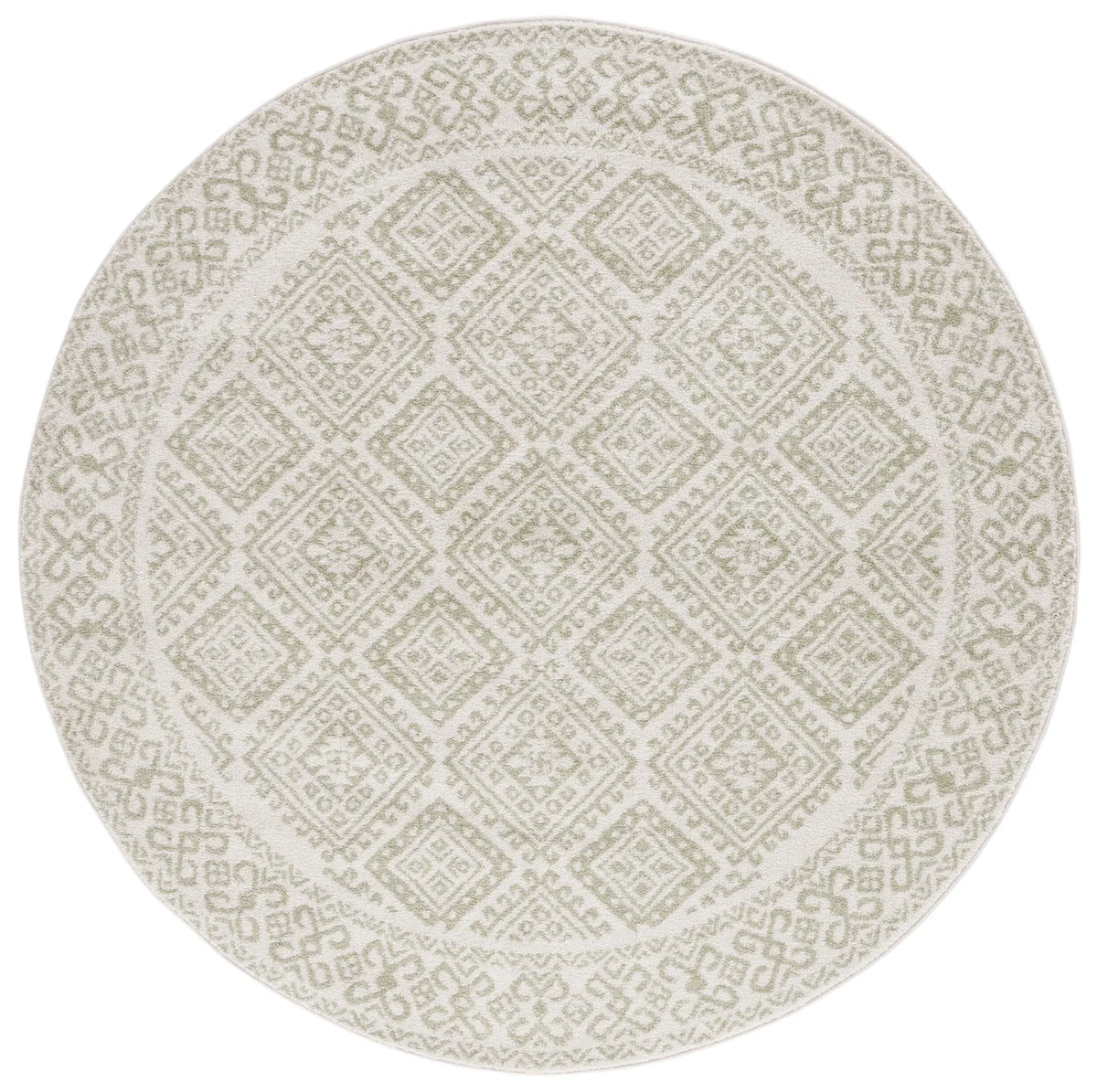 Safavieh Tulum 6'-7" x 6'-7" Rug in Ivory / Sage