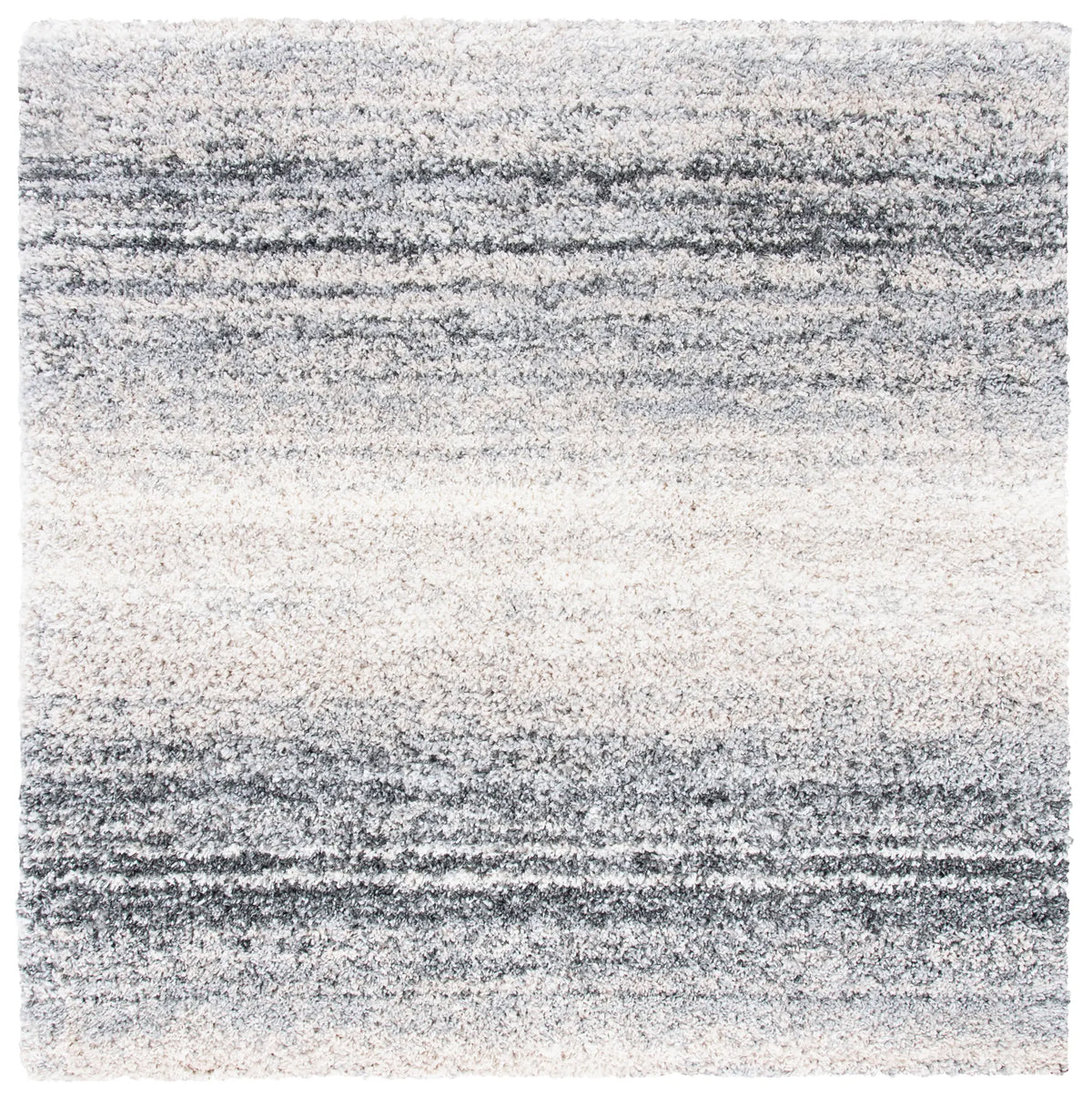 Safavieh Fontana Shag 800 6'-7" x 6'-7" Rug in Ivory / Grey