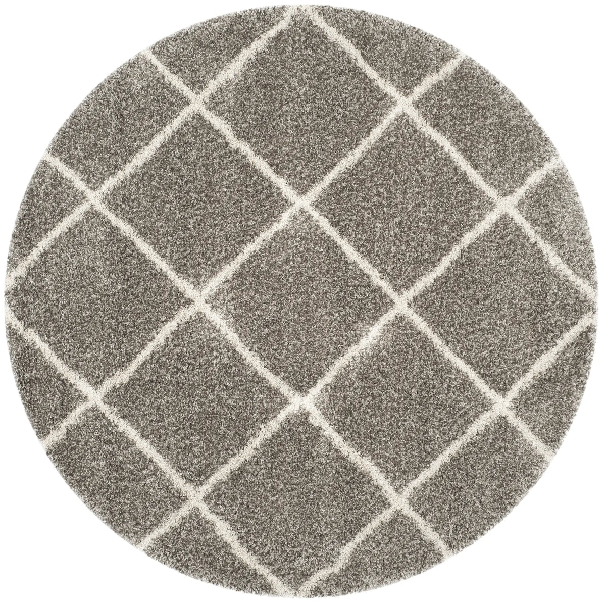 Safavieh Hudson Shag 10'-0" x 10'-0" Rug in Grey / Ivory