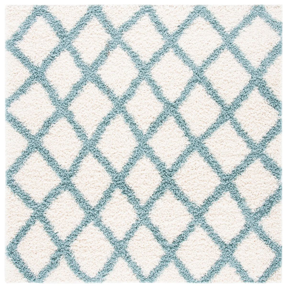 Safavieh Sgd-Dallas Shag 6'-0" x 6'-0" Rug in Ivory / Seafoam