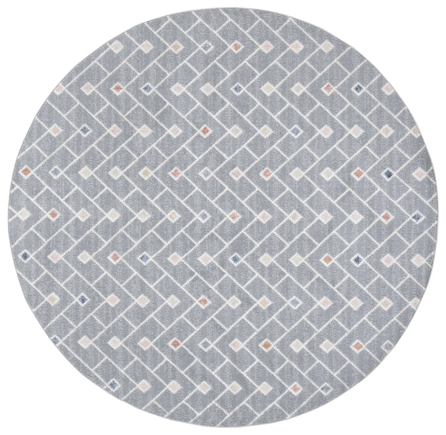 Safavieh Blair Washable 6'-7" x 6'-7" Rug in Grey / Multi