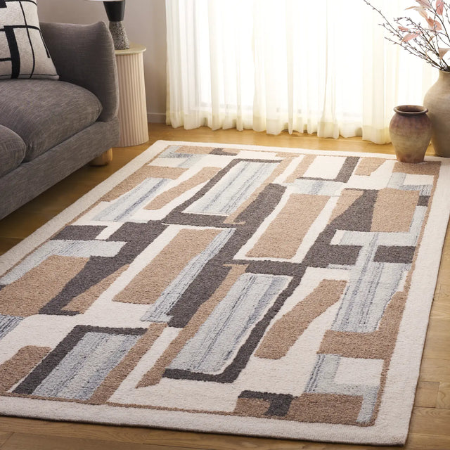 Safavieh Ebony 4'-0" x 6'-0" Rug in Ivory / Brown