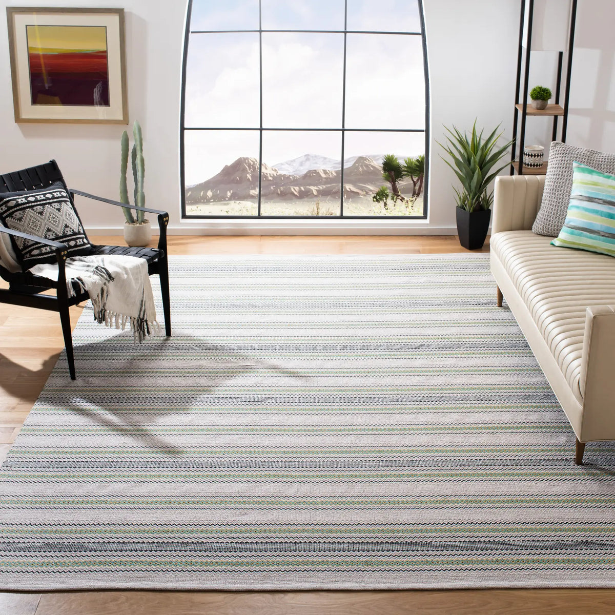 Safavieh Montauk 6'-0" x 9'-0" Rug in Turquoise