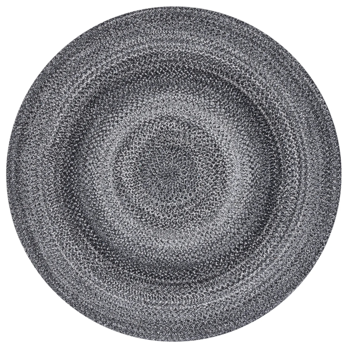 Safavieh Braided 5'-0" x 5'-0" Rug in Black / Ivory