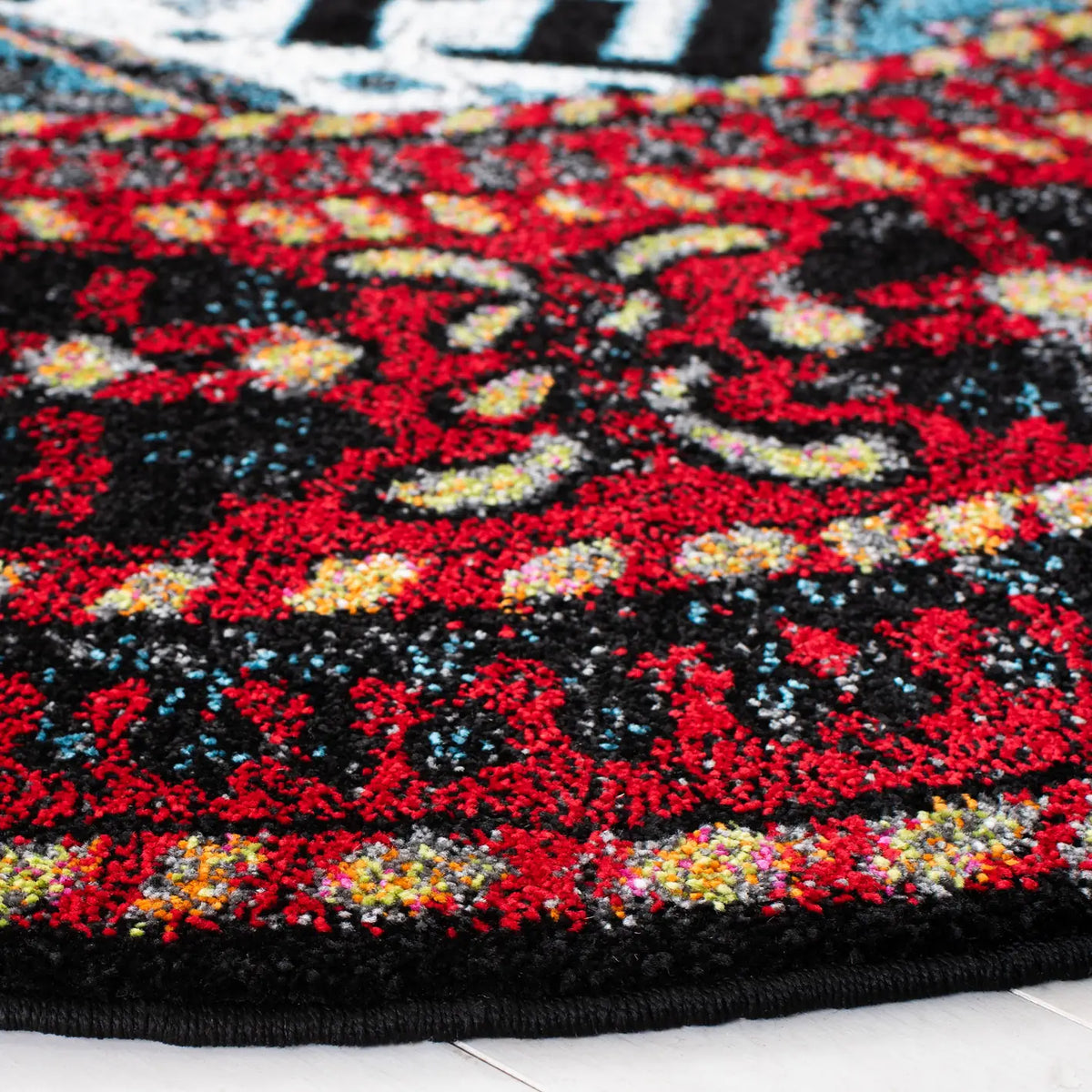 Safavieh Vintage Hamadan 6'-7" x 6'-7" Rug in Red / Light Blue