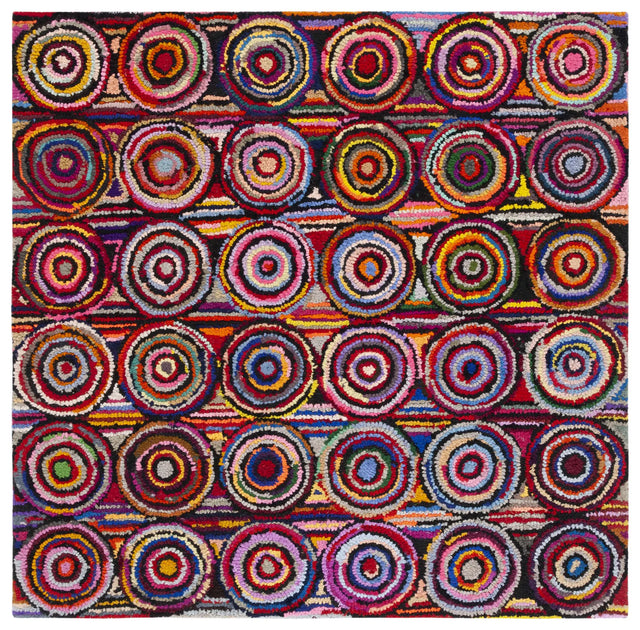Safavieh Nantucket 6'-0" x 6'-0" Rug in Pink / Multi