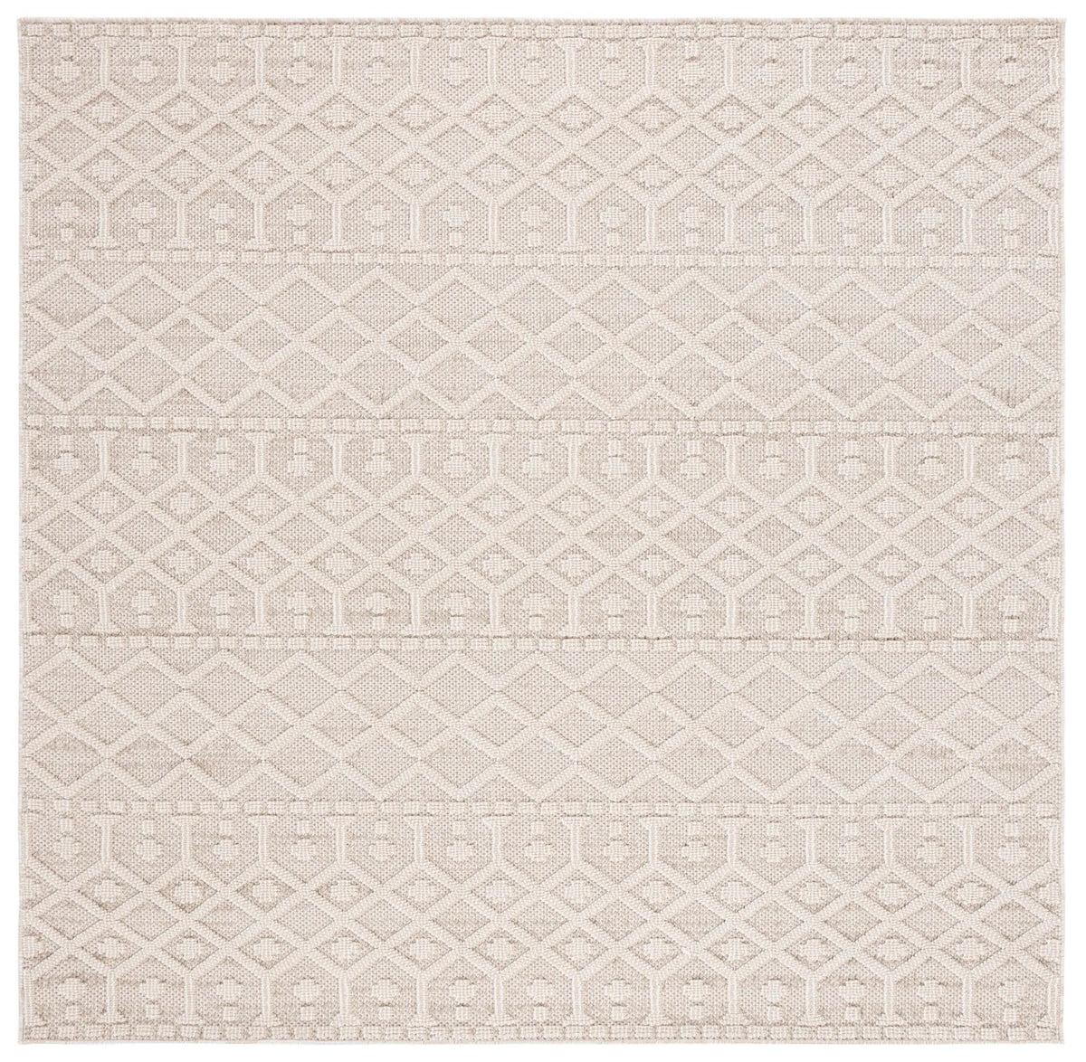 Safavieh Global 6'-7" x 6'-7" Rug in Beige / Ivory