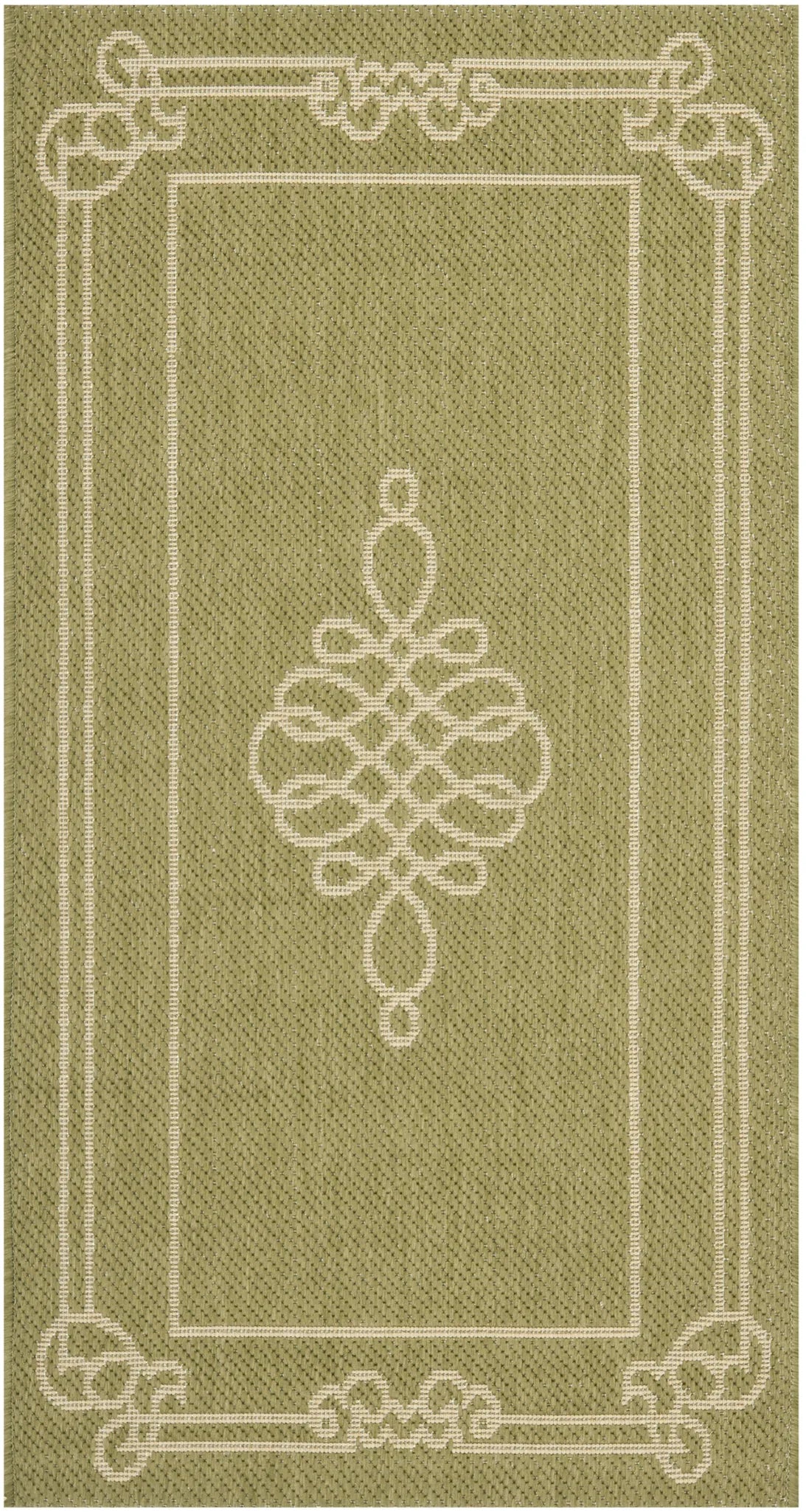 Safavieh Courtyard 2'-0" x 3'-7" Rug in Green / Creme