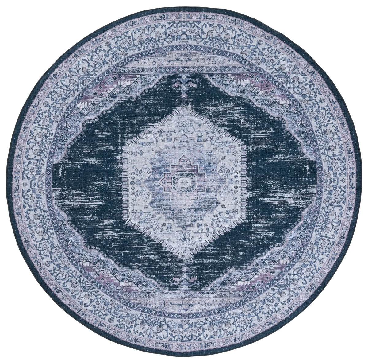 Safavieh Tucson 6'-0" x 6'-0" Rug in Black / Beige