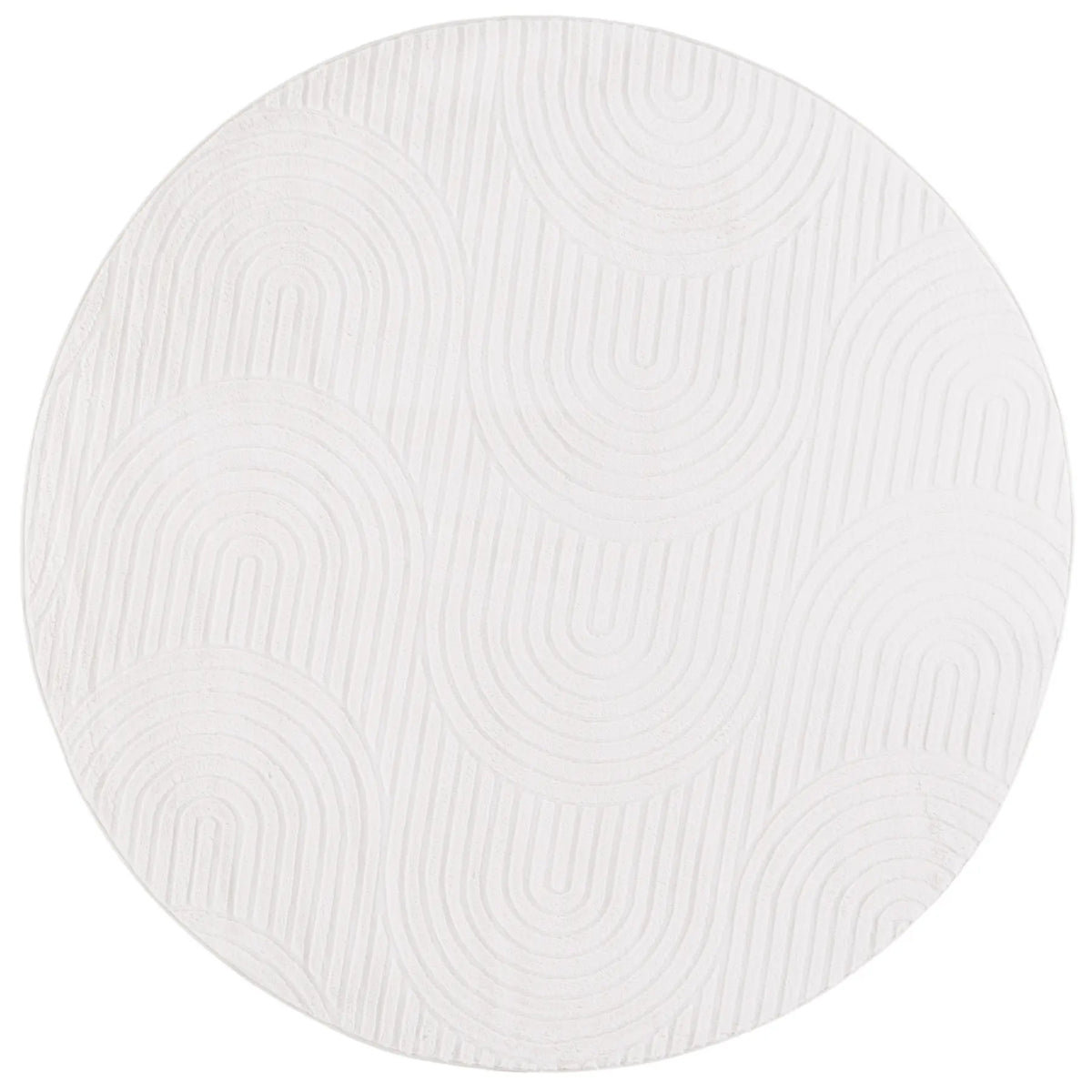 Safavieh Faux Rabbit Fur 800 6'-0" x 6'-0" Rug in Ivory