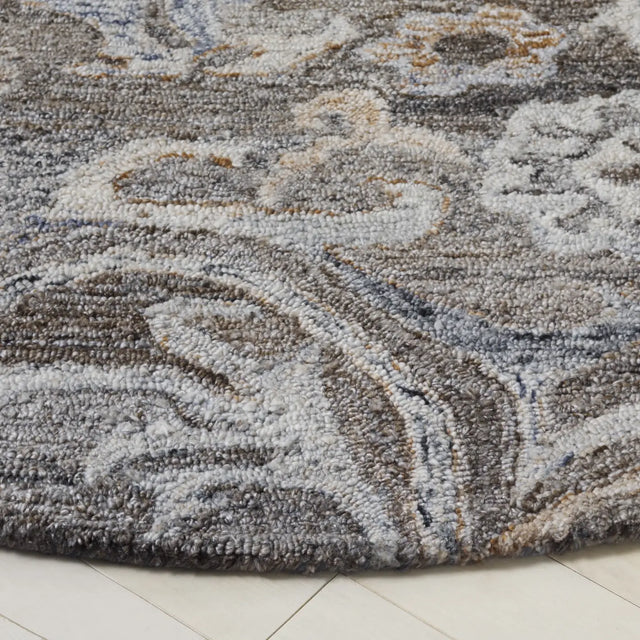 Safavieh Marquee 6'-0" x 6'-0" Rug in Brown / Grey