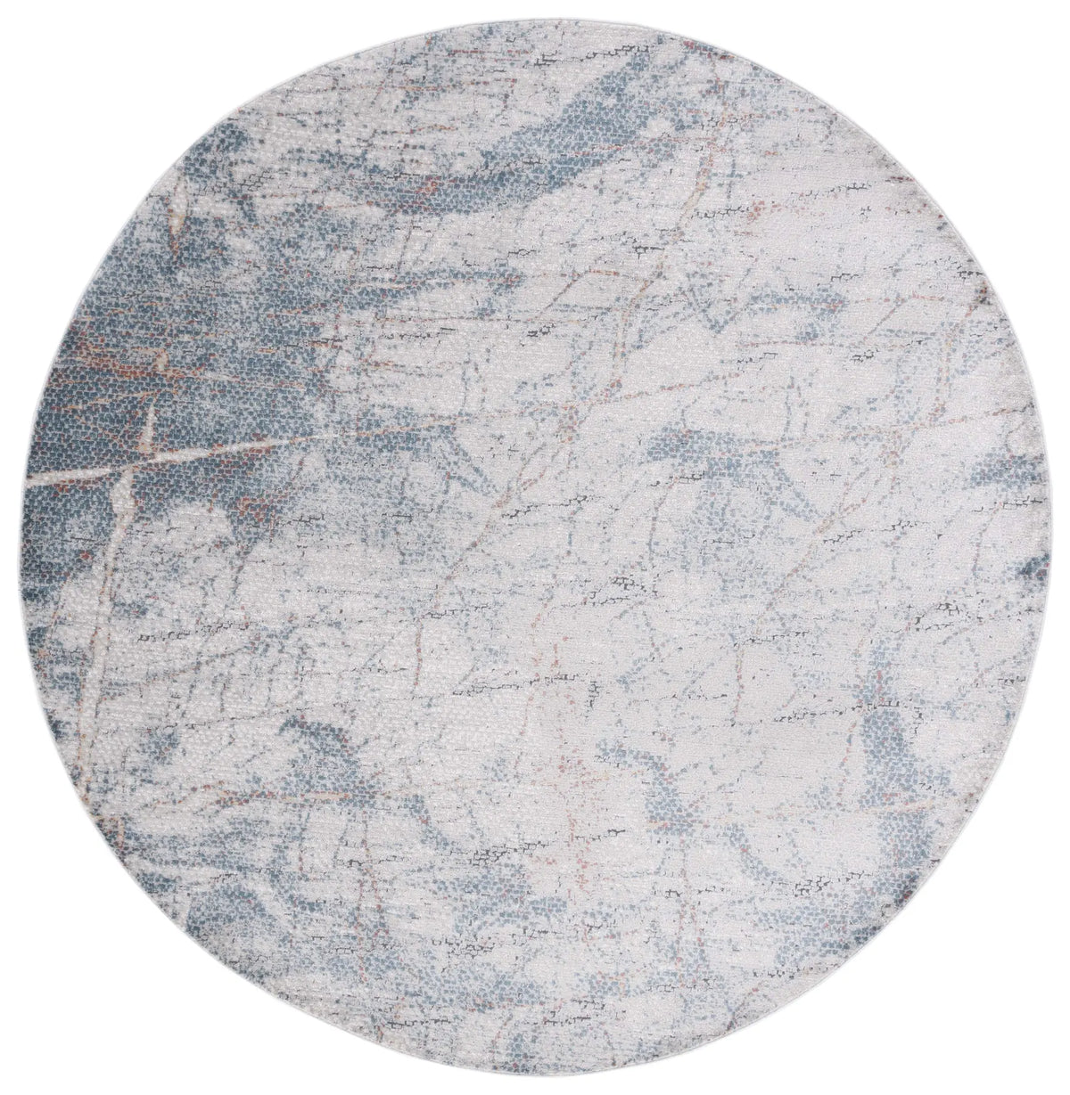 Safavieh Vogue 6'-7" x 6'-7" Rug in Grey / Blue Rust