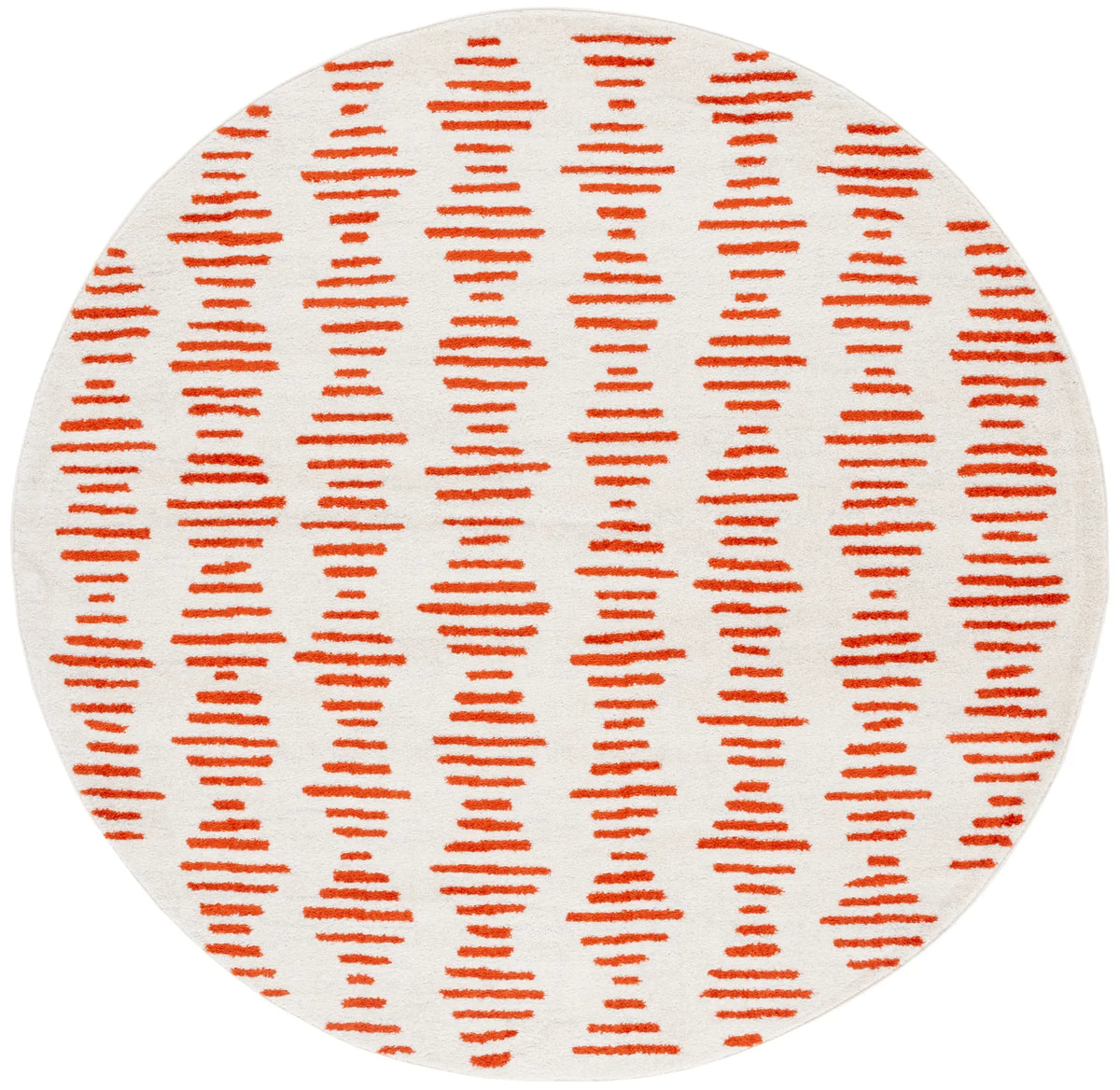 Safavieh Tulum 6'-7" x 6'-7" Rug in Ivory / Rust