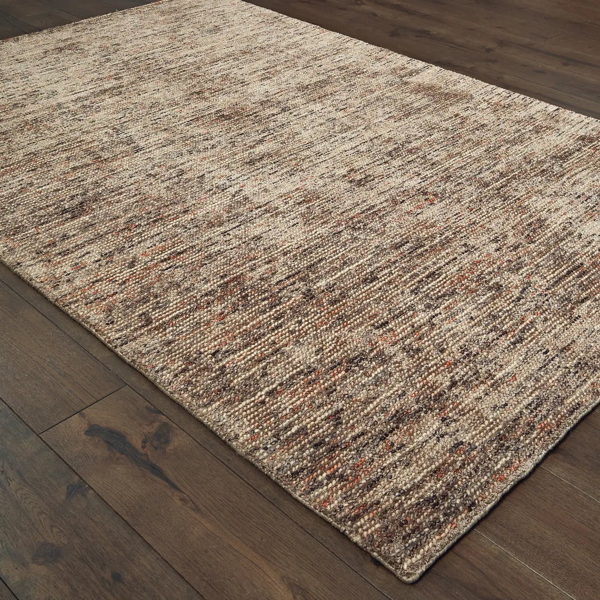 Oriental Weavers Sphinx Lucent 45907 Taupe/ Pink Rug - angle detail