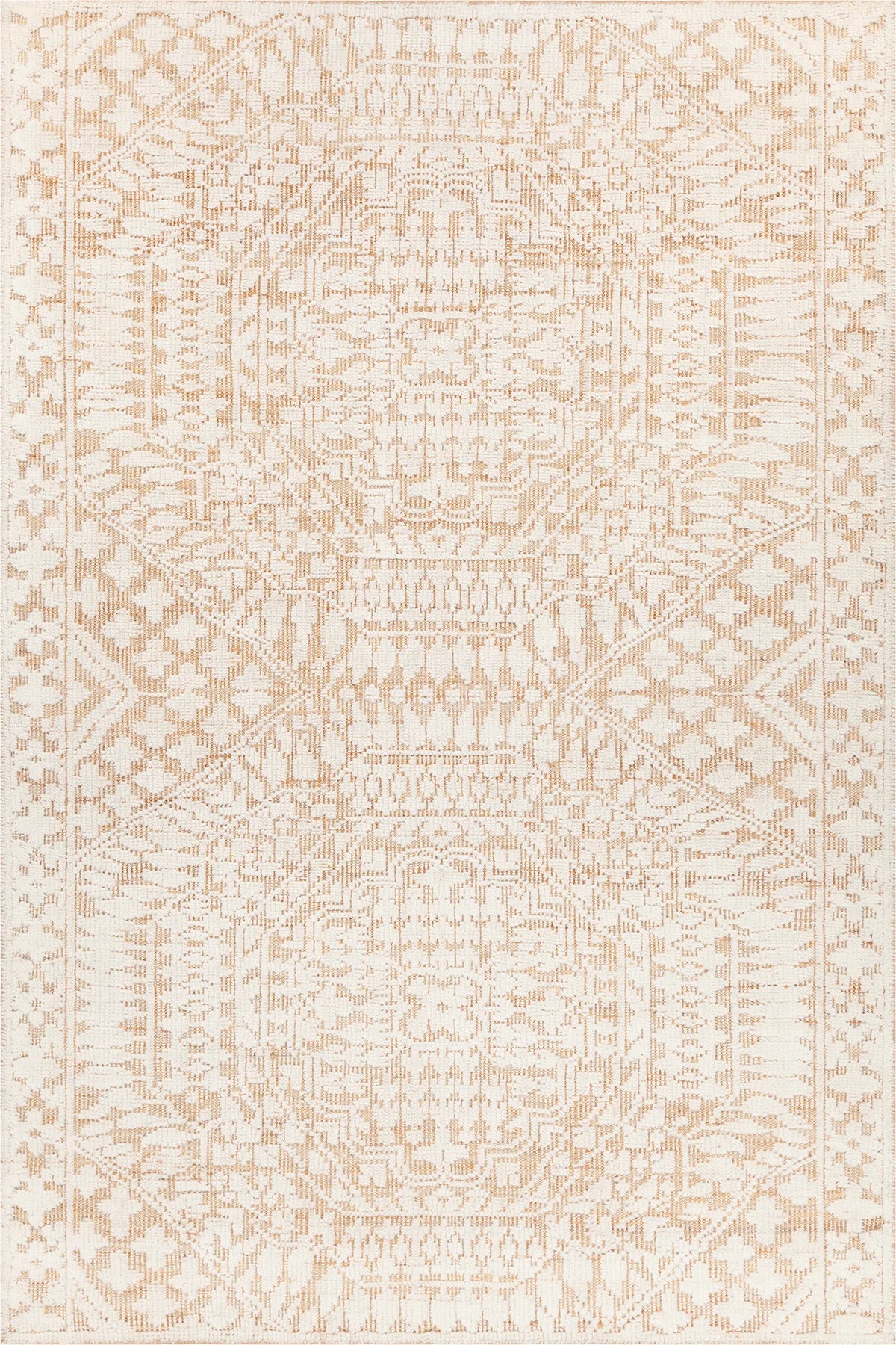 Chandra Ayla AYL-58003 White / Tan rug, flat view