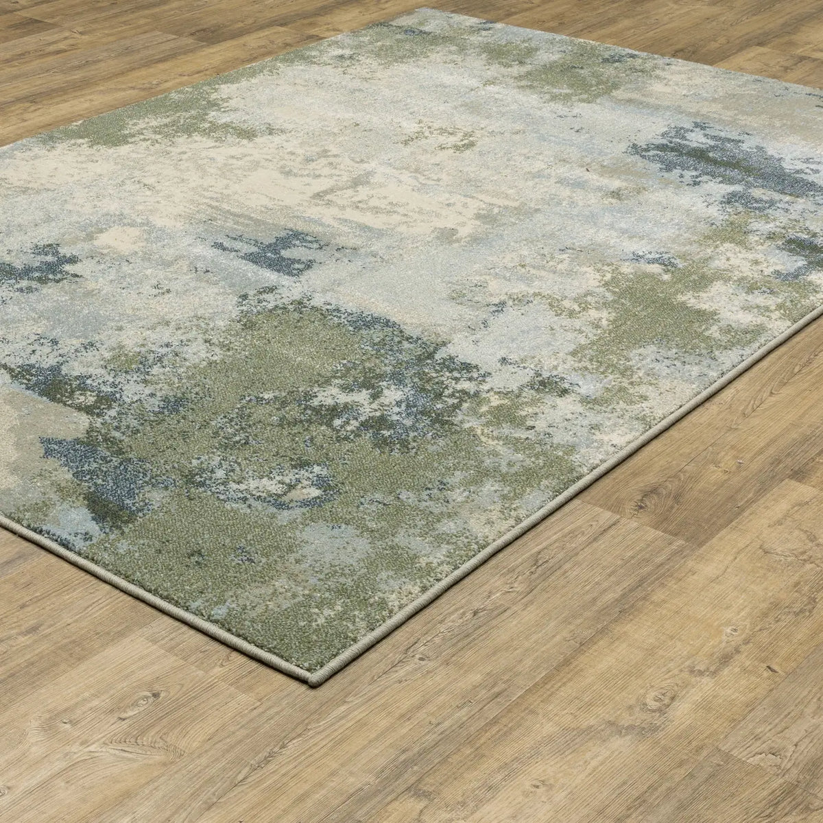 Oriental Weavers Sphinx Branson Br08A Blue/ Green Rugs - angle detail
