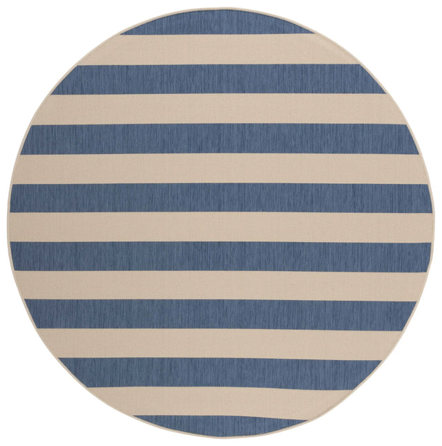Safavieh Courtyard 6'-7" x 6'-7" Rug in Beige / Blue