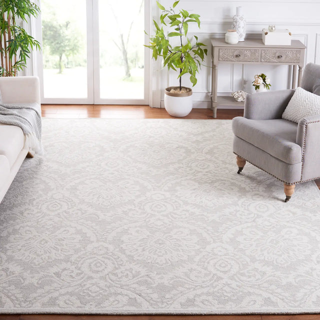 Safavieh Blossom 10'-0" x 14'-0" Rug in Silver / Ivory