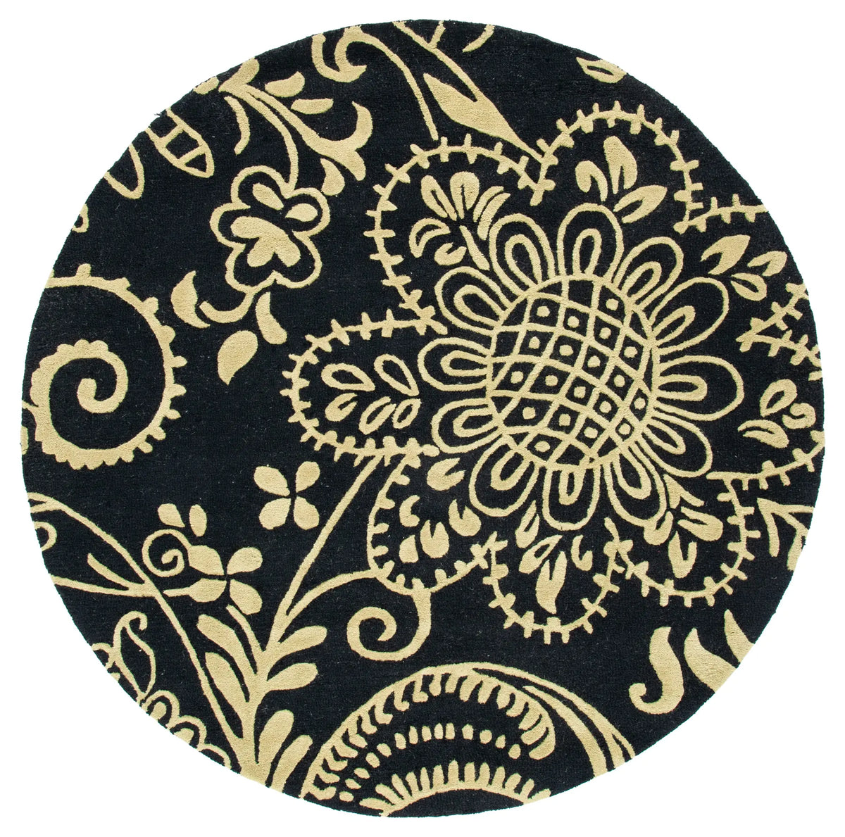 Safavieh Soho 6'-0" x 6'-0" Rug in Black / Green