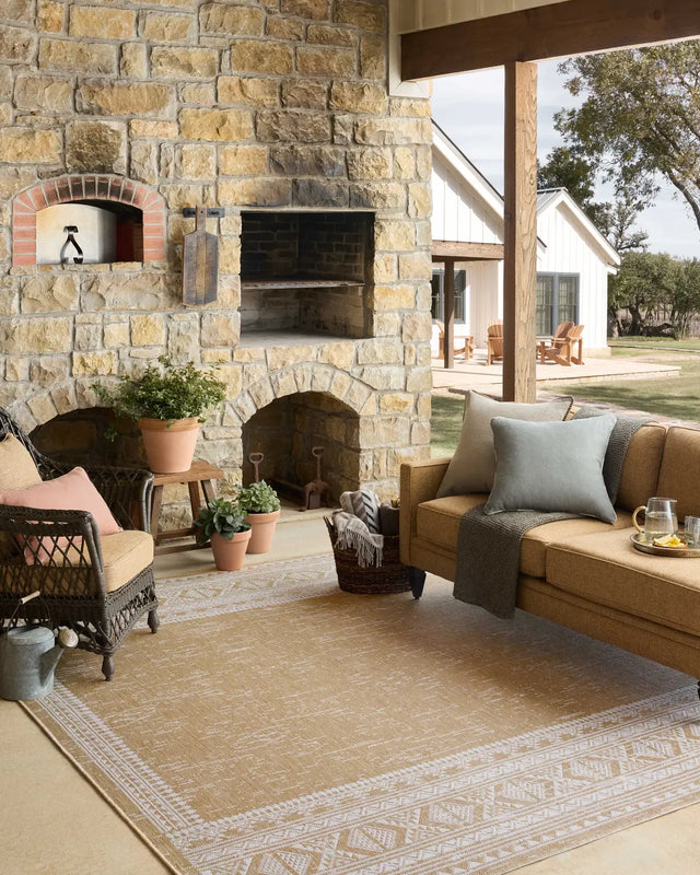 Loloi Easton ESN-01 Ivory / Wheat Rug - room scene 3