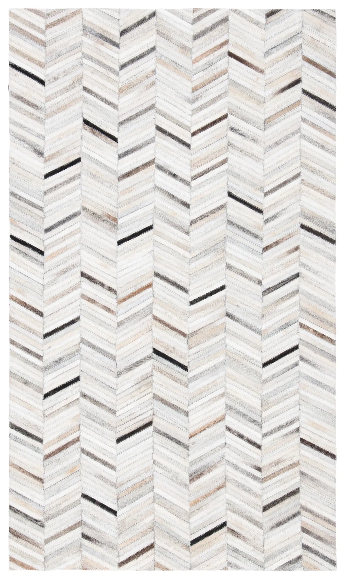 Safavieh Studio Leather 3'-0" x 5'-0" Rug in Ivory / Grey