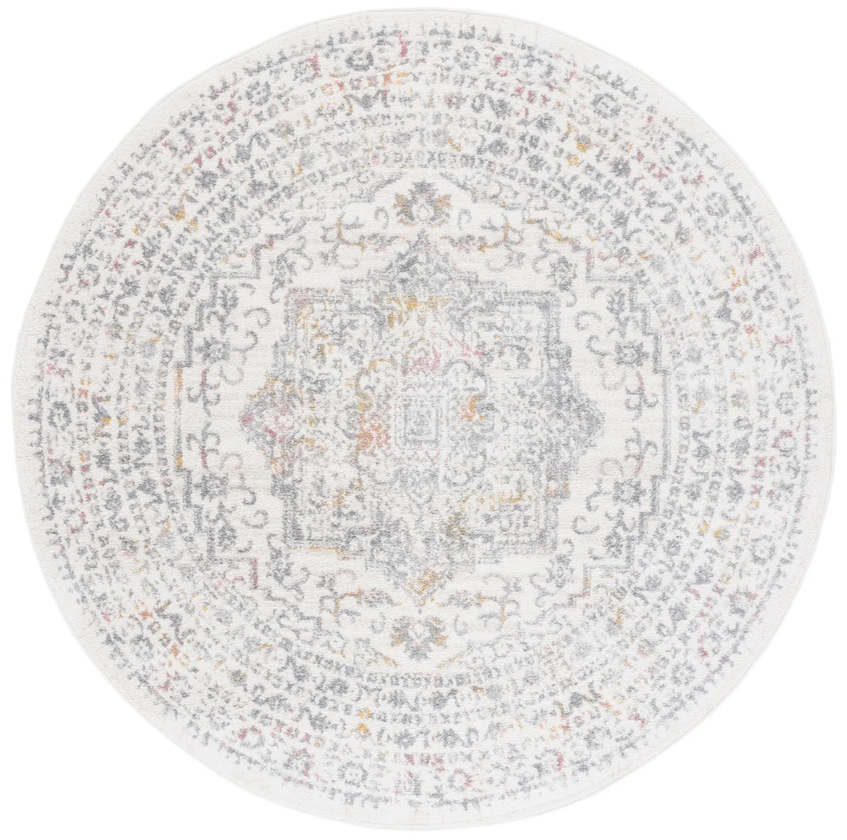 Safavieh Layla 6'-7" x 6'-7" Rug in Ivory Grey / Pink