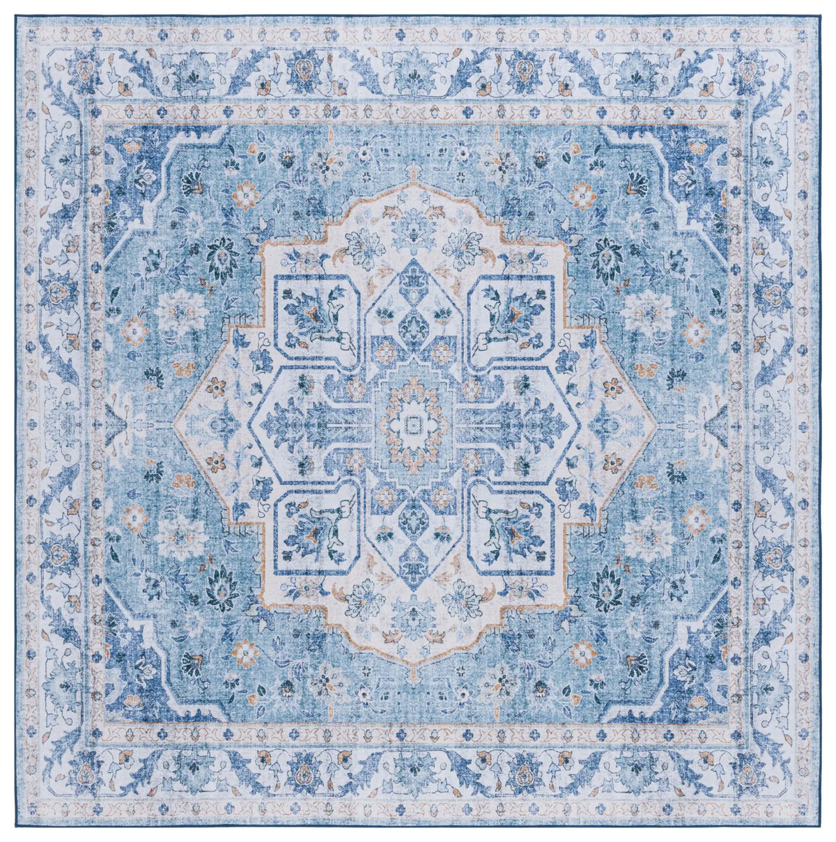 Safavieh Tucson 6'-0" x 6'-0" Rug in Light Blue / Blue