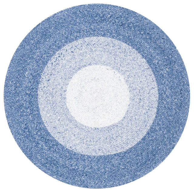 Safavieh Braided 3'-0" x 3'-0" Rug in Blue / Ivory