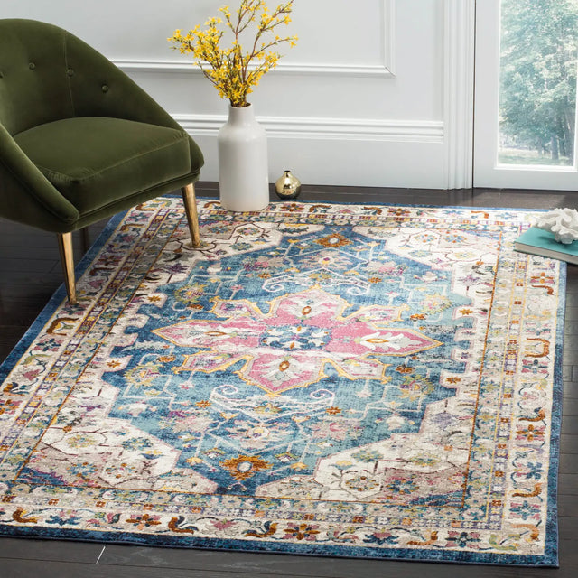 Safavieh Aria 5'-0" x 6'-7" Rug in Blue / Creme