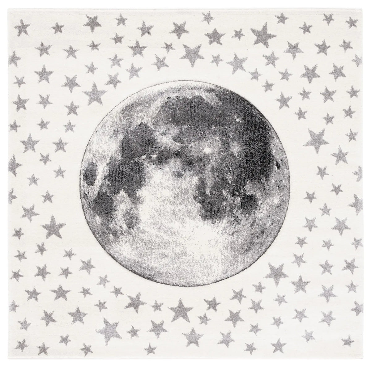 Safavieh Carousel Kids 100 5'-3" x 5'-3" Rug in Ivory / Grey