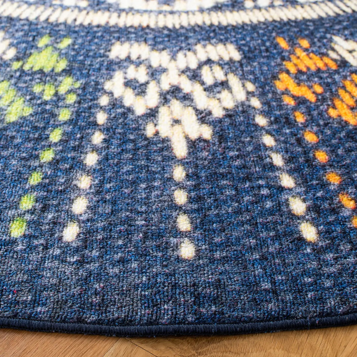 Safavieh Journey 6'-7" x 6'-7" Rug in Blue / Ivory