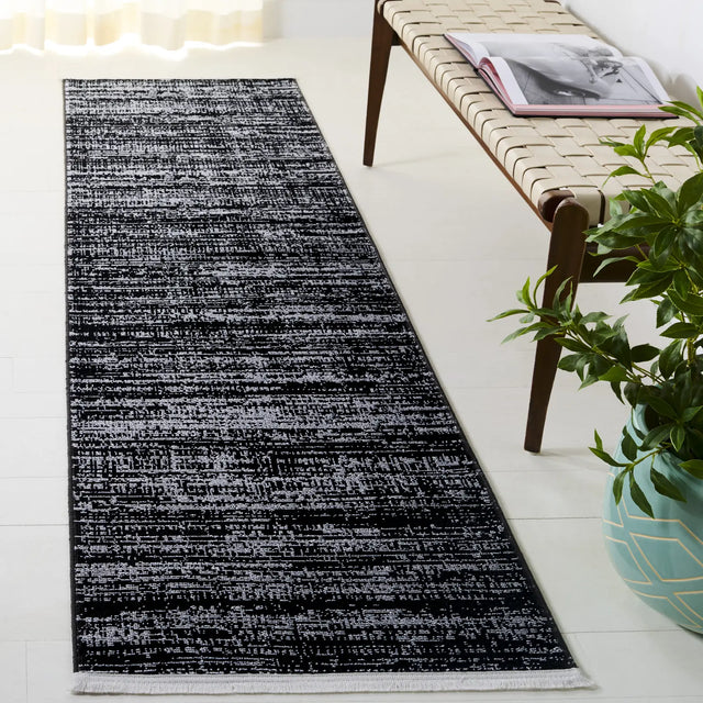 Safavieh Mila 2'-2" x 8'-0" Rug in Black / Ivory