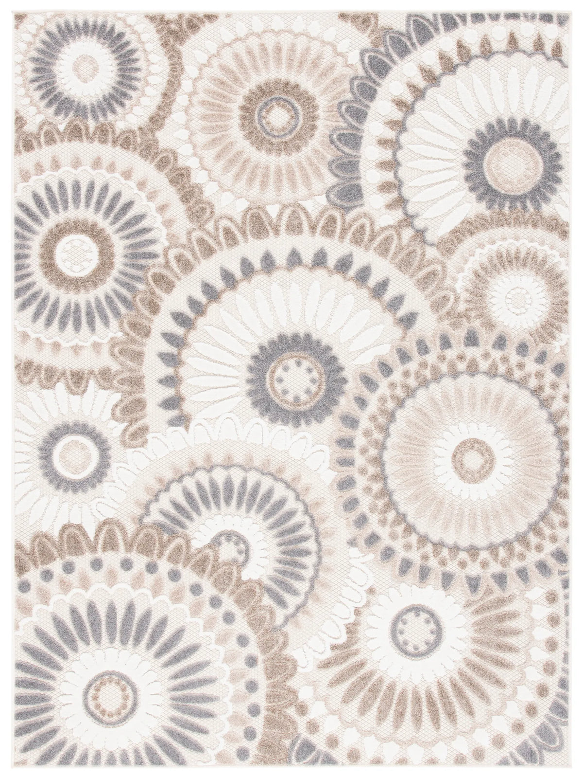 Safavieh Cabana 4'-5" x 6'-5" Rug in Grey / Ivory