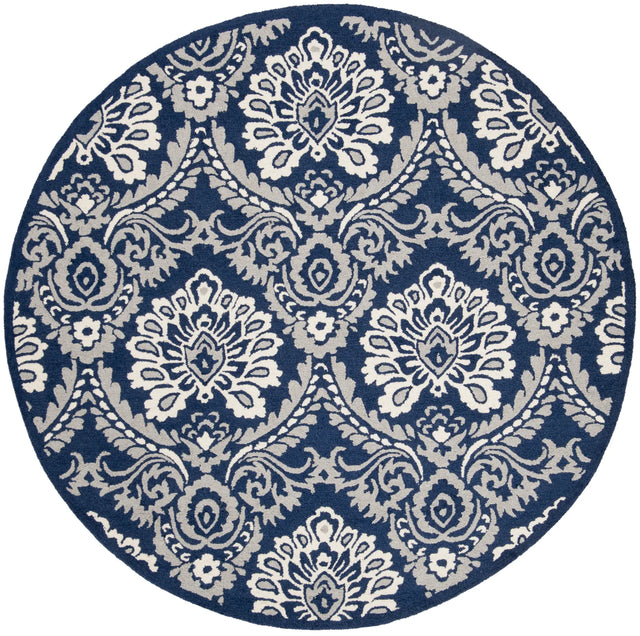 Safavieh Blossom 6'-0" x 6'-0" Rug in Navy / Ivory