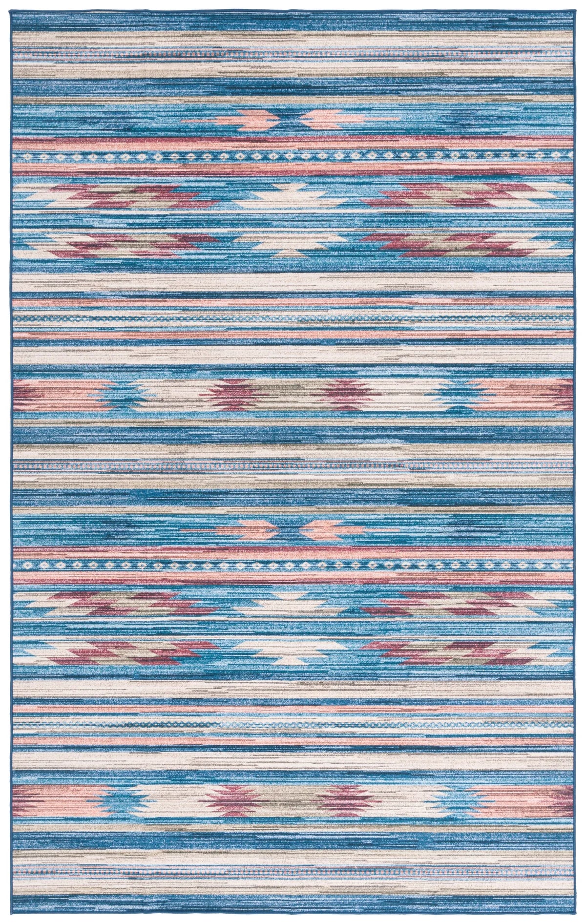 Safavieh Arizona 4'-0" x 6'-0" Rug in Blue / Rust