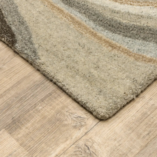 Oriental Weavers Sphinx Anastasia 68007 Beige / Charcoal Rugs - corner detail
